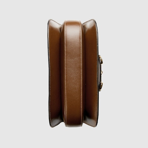 GG Supreme / Brown Gucci 1955 Horsebit Shoulder Bag