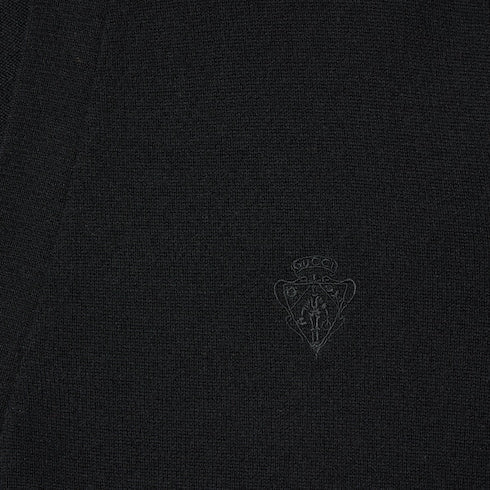 Knit wool cardigan with embroidery