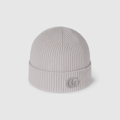 Cashmere hat with patch