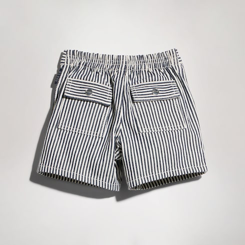 Baby striped denim shorts