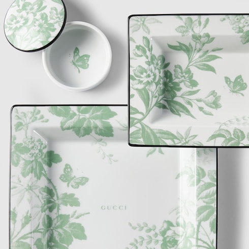 Herbarium print large trinket tray
