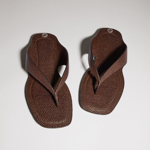 Men's thong sandal with Interlocking G