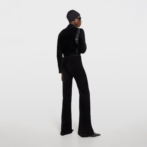 GG stretch devoré velvet pants