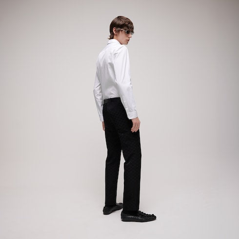 Piece dyed cotton poplin shirt