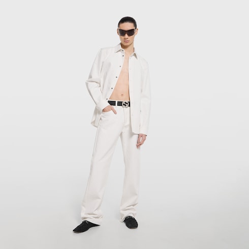 GG cotton denim jacquard shirt