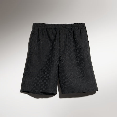 GG canvas linen blend shorts