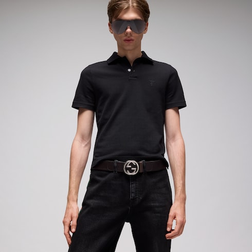 Reversible belt with Interlocking G buckle