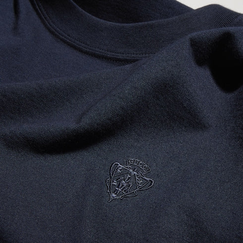 Cotton silk jersey T-shirt with embroidery