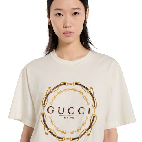 Cotton jersey T-shirt with print