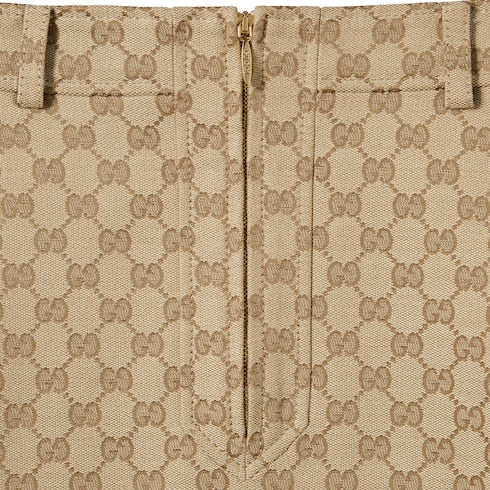 GG cotton canvas fabric skirt