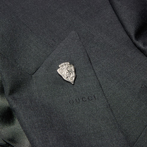 Wool single-breasted jacket