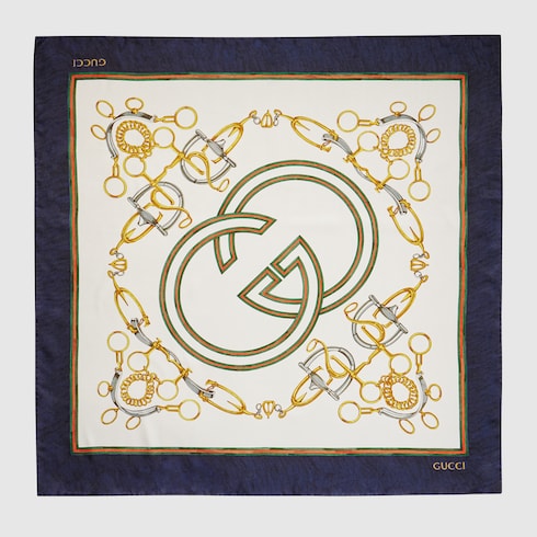 "Your Majesty" printed silk carré