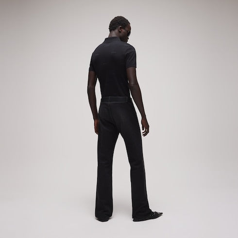 Wool silk Gucci jacquard polo shirt