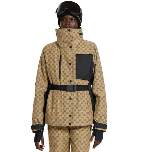 GG technical fabric jacquard jacket