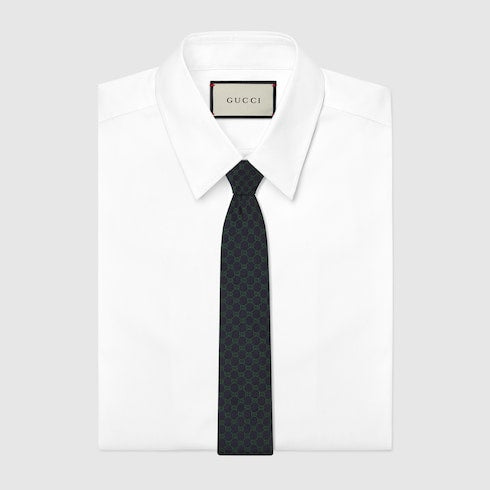 GG silk jacquard tie