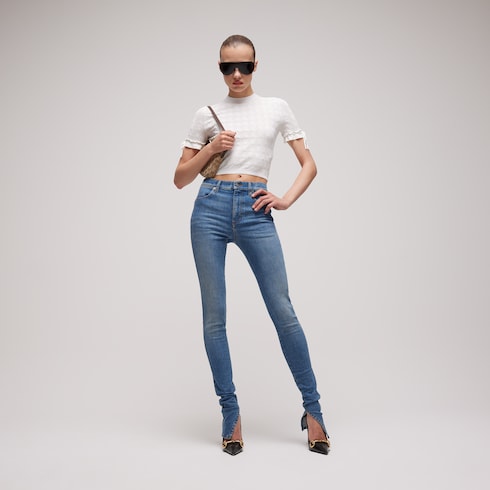 Braided cotton blend top