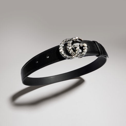 GG Marmont thin belt with crystals