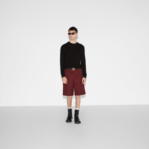 Cashmere sweater with Web intarsia