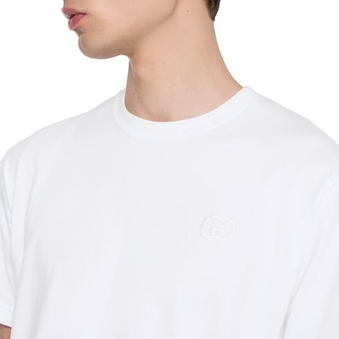 Cotton jersey T-shirt with embroidery