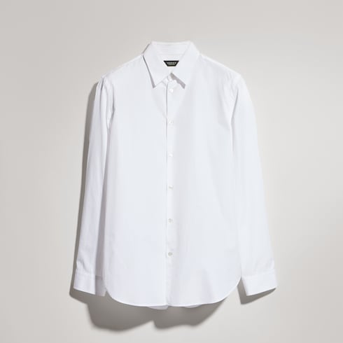 Piece dyed cotton poplin shirt