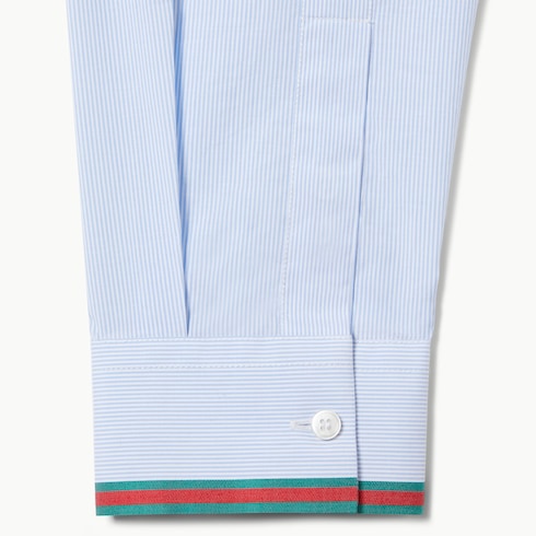 Striped cotton shirt with Web