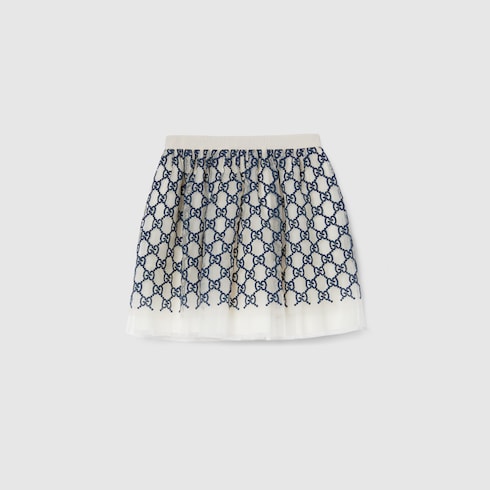 Baby embroidered GG nylon skirt