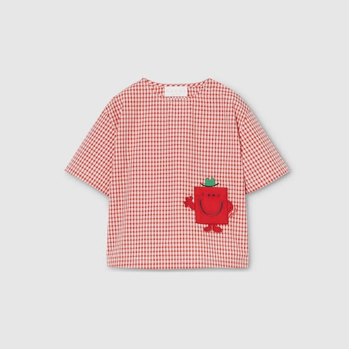 Baby gingham cotton T-shirt