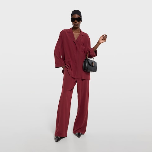 Silk crêpe de chine pants