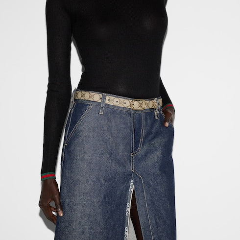 GG belt with oval buckle