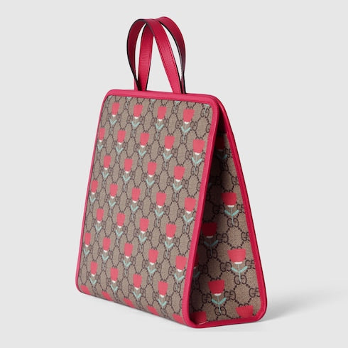 Children's flower print tote bag