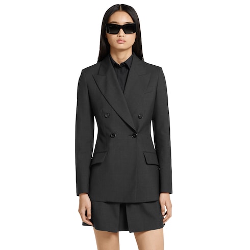 Double-breasted wool jacket