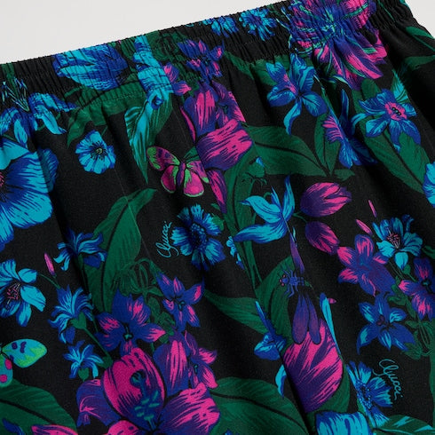Printed silk leisure pants
