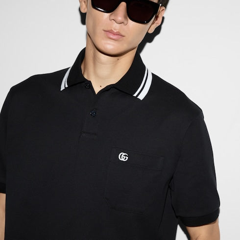 Cotton polo shirt with embroidery