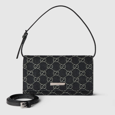 Small pouch with strap and Gucci plaque
