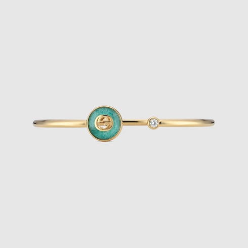 Gucci Interlocking 18k bangle bracelet