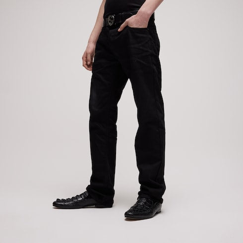 Cotton denim pants