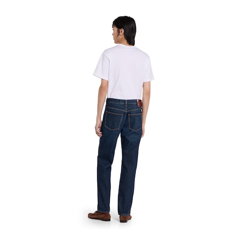 Slim fit cotton denim pant