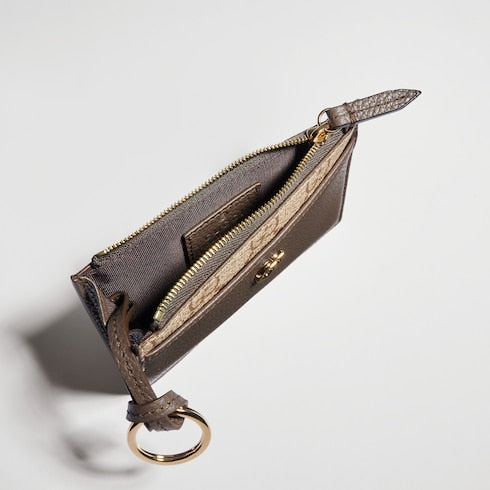 Bi-color GG Marmont zip key pouch
