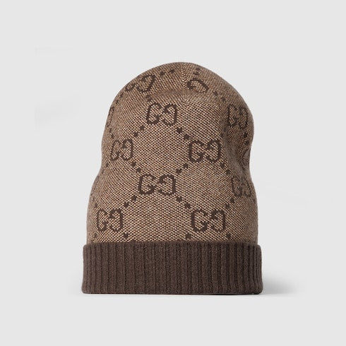 GG cashmere lamé hat