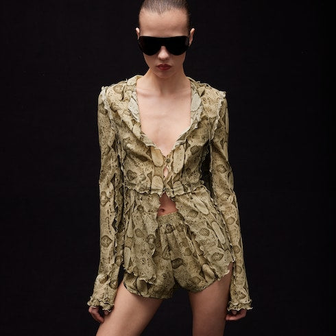 Printed silk shirt