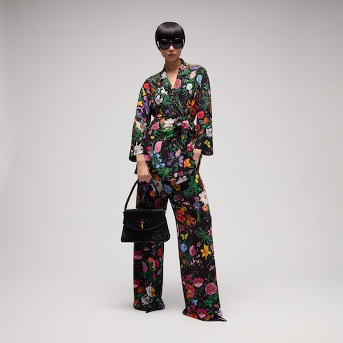 Printed silk shirt
