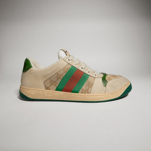 GG Canvas / White Leather Men's Screener Sneaker