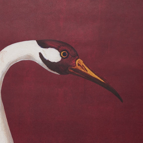 Heron print wallpaper