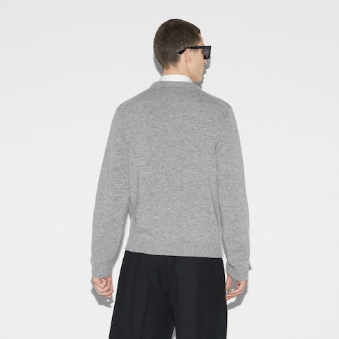 Wool sweater with Gucci intarsia
