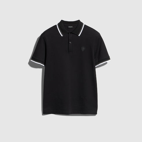 Cotton piquet polo shirt with embroidery