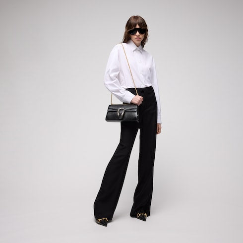 GG cotton poplin damier shirt