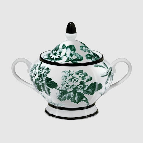 Green Herbarium Sugar Bowl