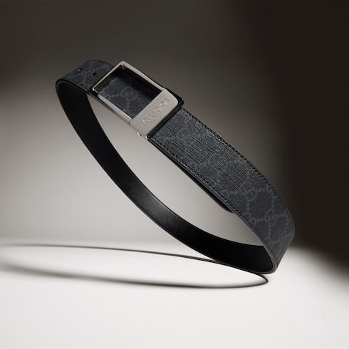 Reversible belt with rectangular buckle
