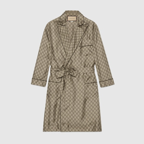 GG Supreme print silk shirt