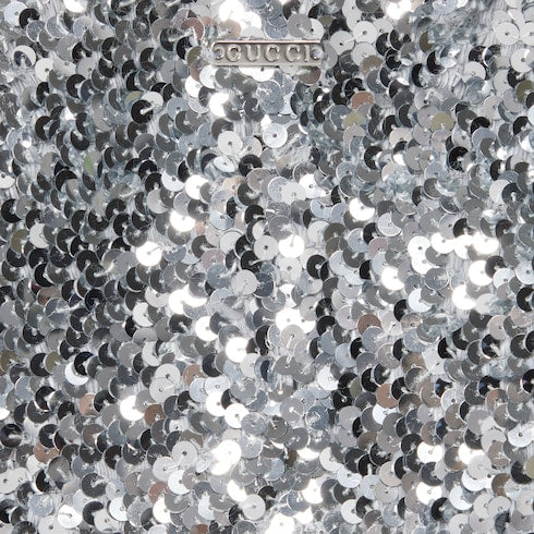 Embroidered sequin elastic fabric dress